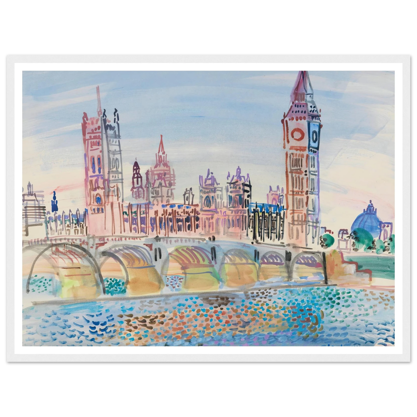 Londres, le Parlement (1930) Art Print | Raoul Dufy-Quipham Collections