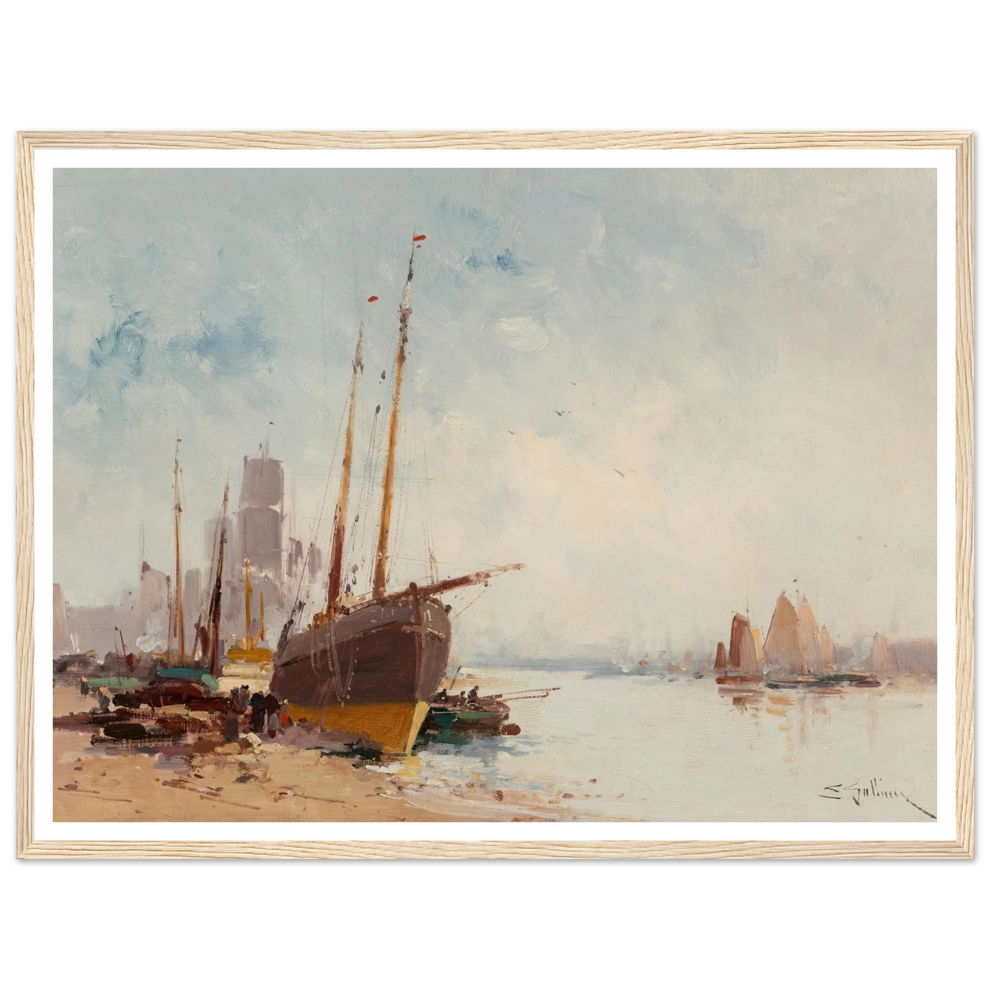 Bateaux au port Art Print | Eugene Galien Laloue-Quipham Collections