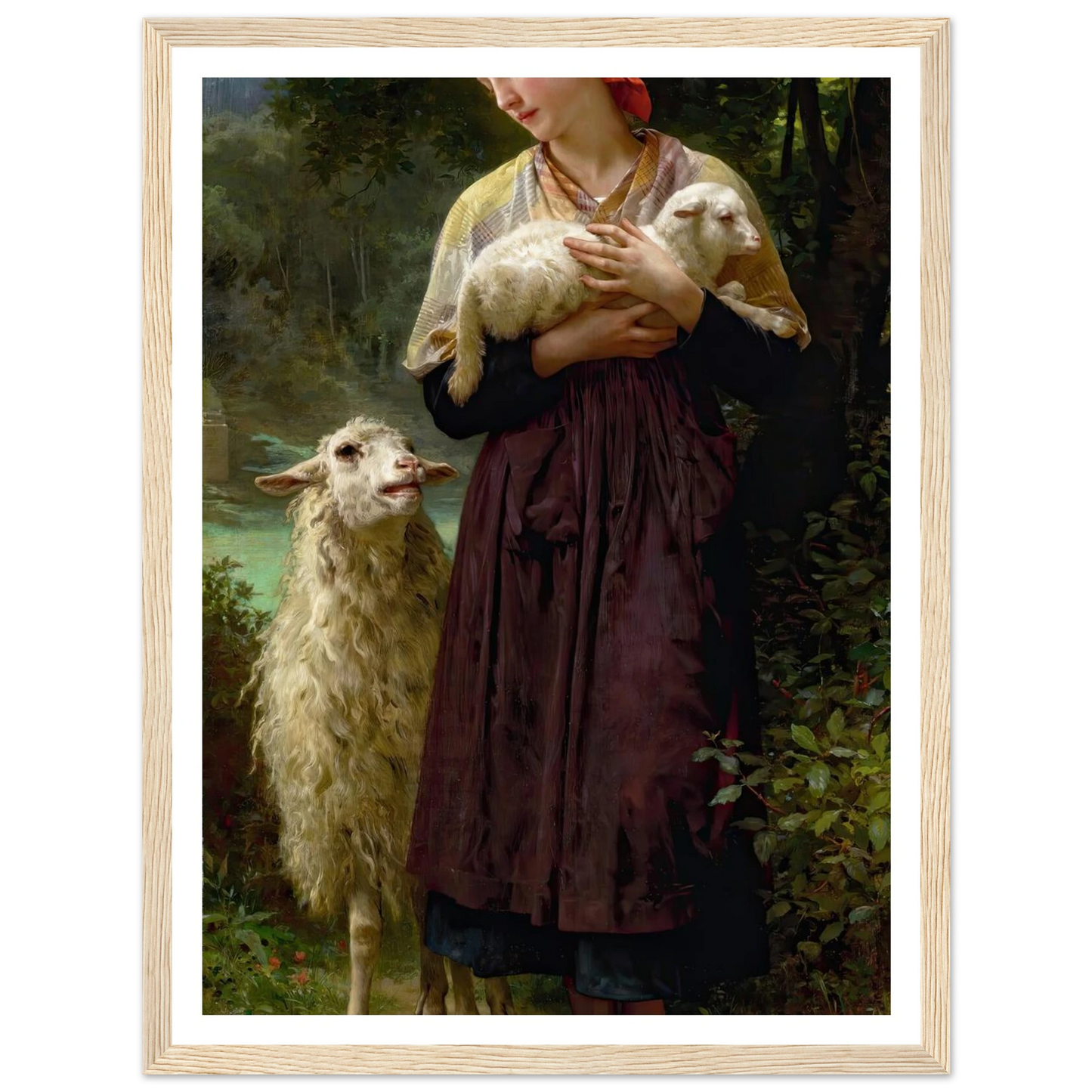 L’agneau Nouveau-Né (The Newborn Lamb) (1873) Art Print | William Bouguereau-Quipham Collections