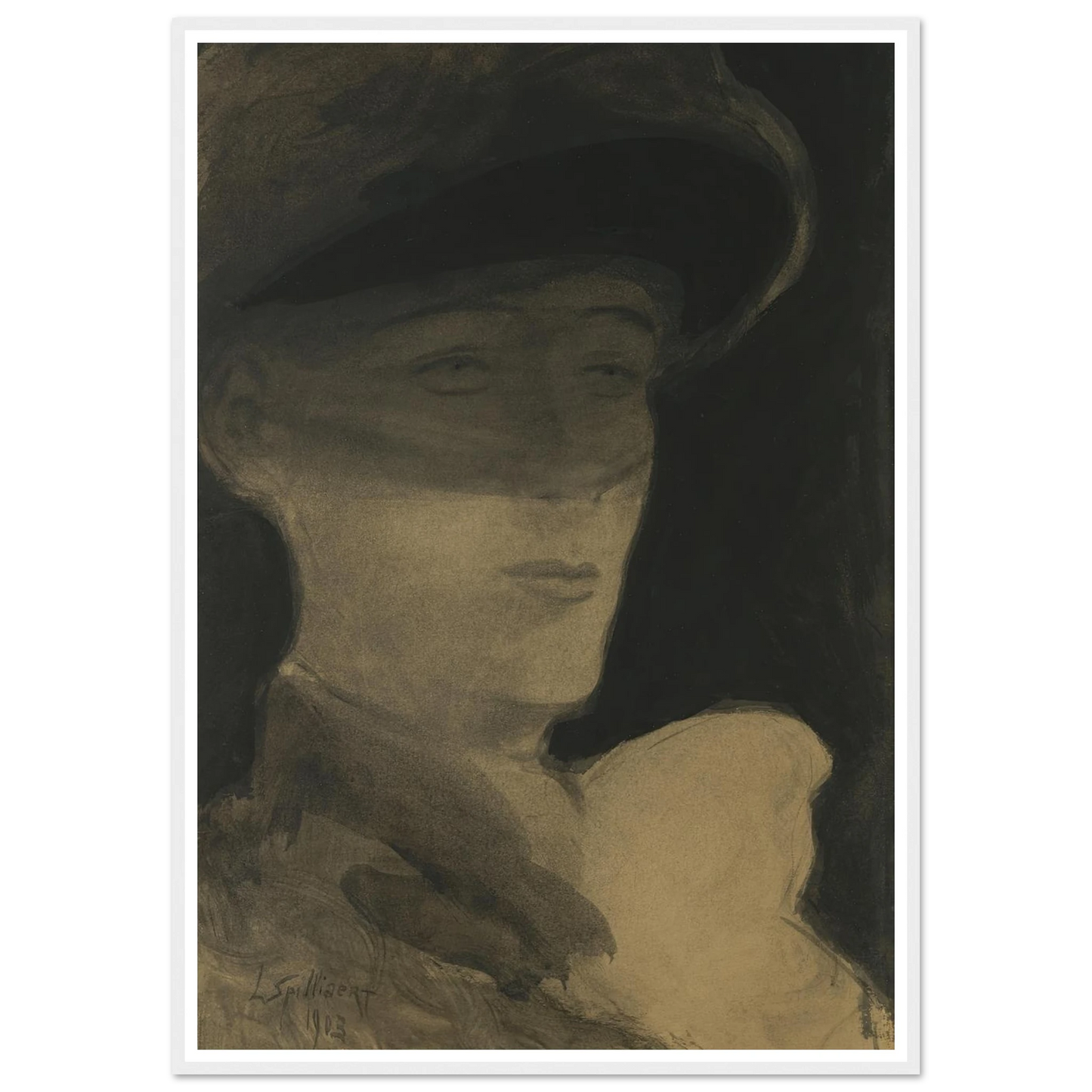 De dame met sluier (1903) Art Print | Leon Spilliaert-Quipham Collections
