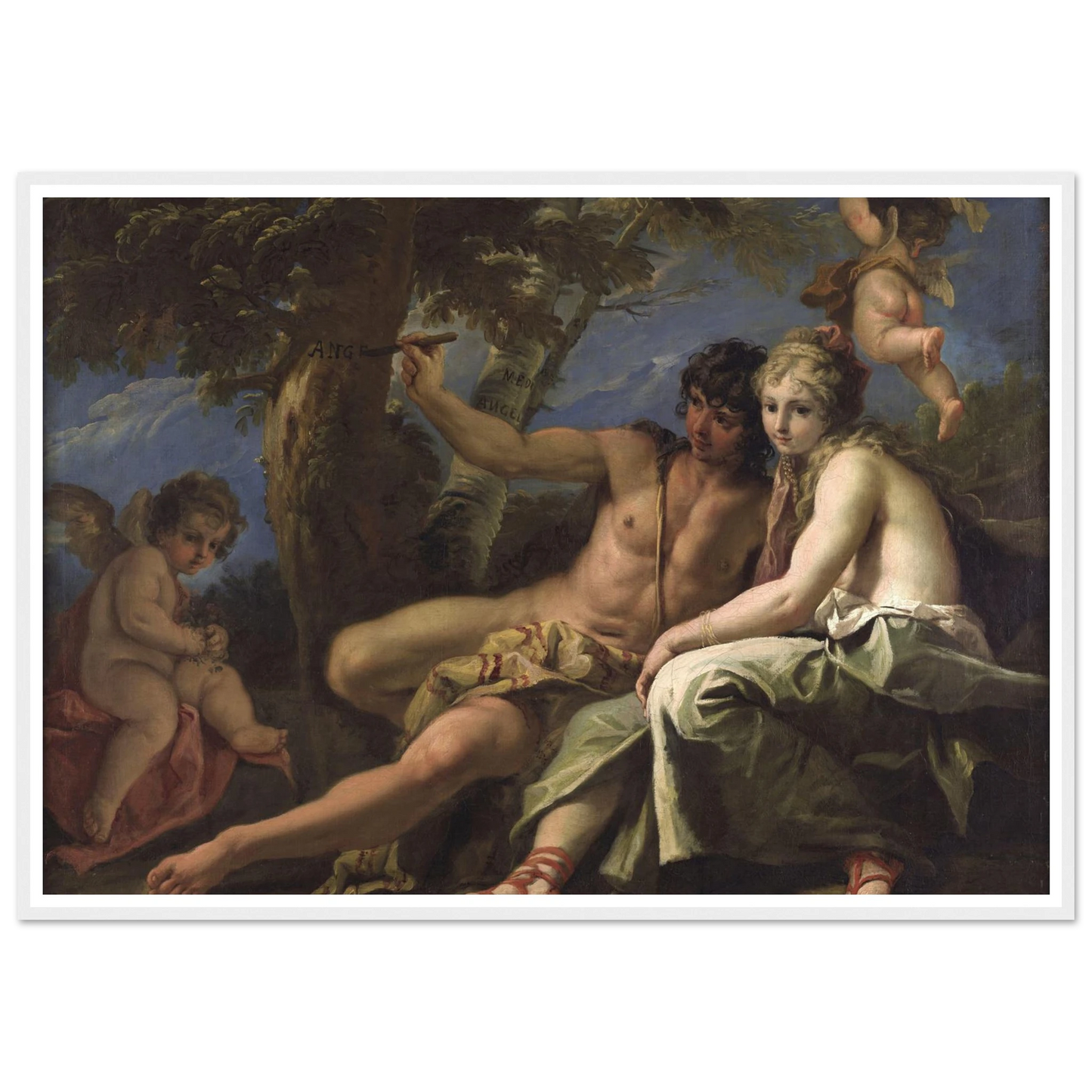 Angelica and Medoro (circa 1716) Art Print | Sebastiano Ricci-Quipham Collections