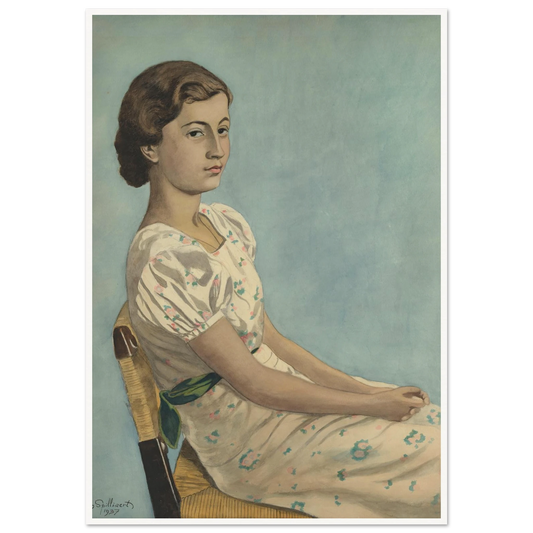 Portret van Mejuffrouw Simonne Kremer (1937) Art Print | Leon Spilliaert-Quipham Collections
