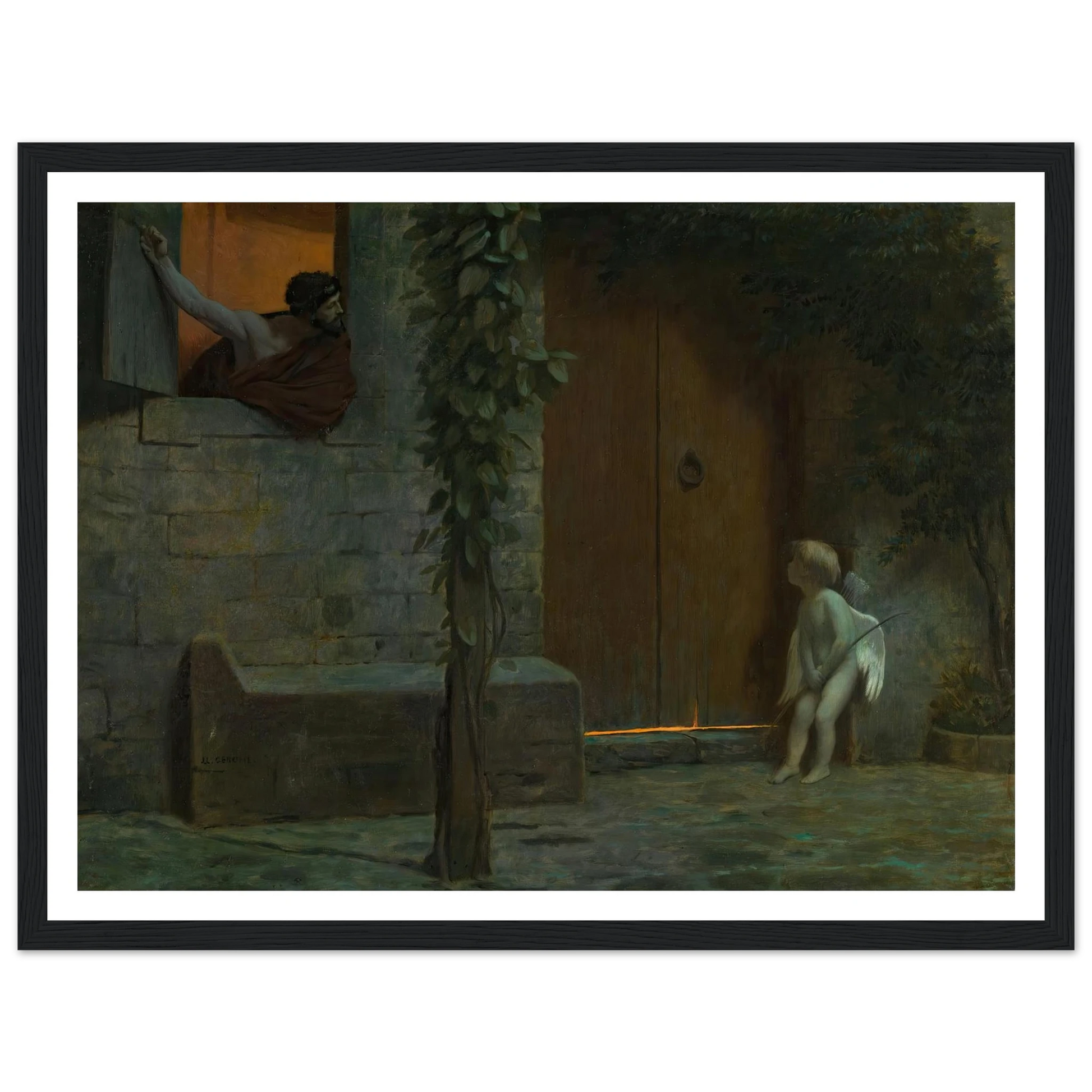 Cupid at the Door in a Rainstorm Art Print | Jean Leon Gerome-Quipham Collections