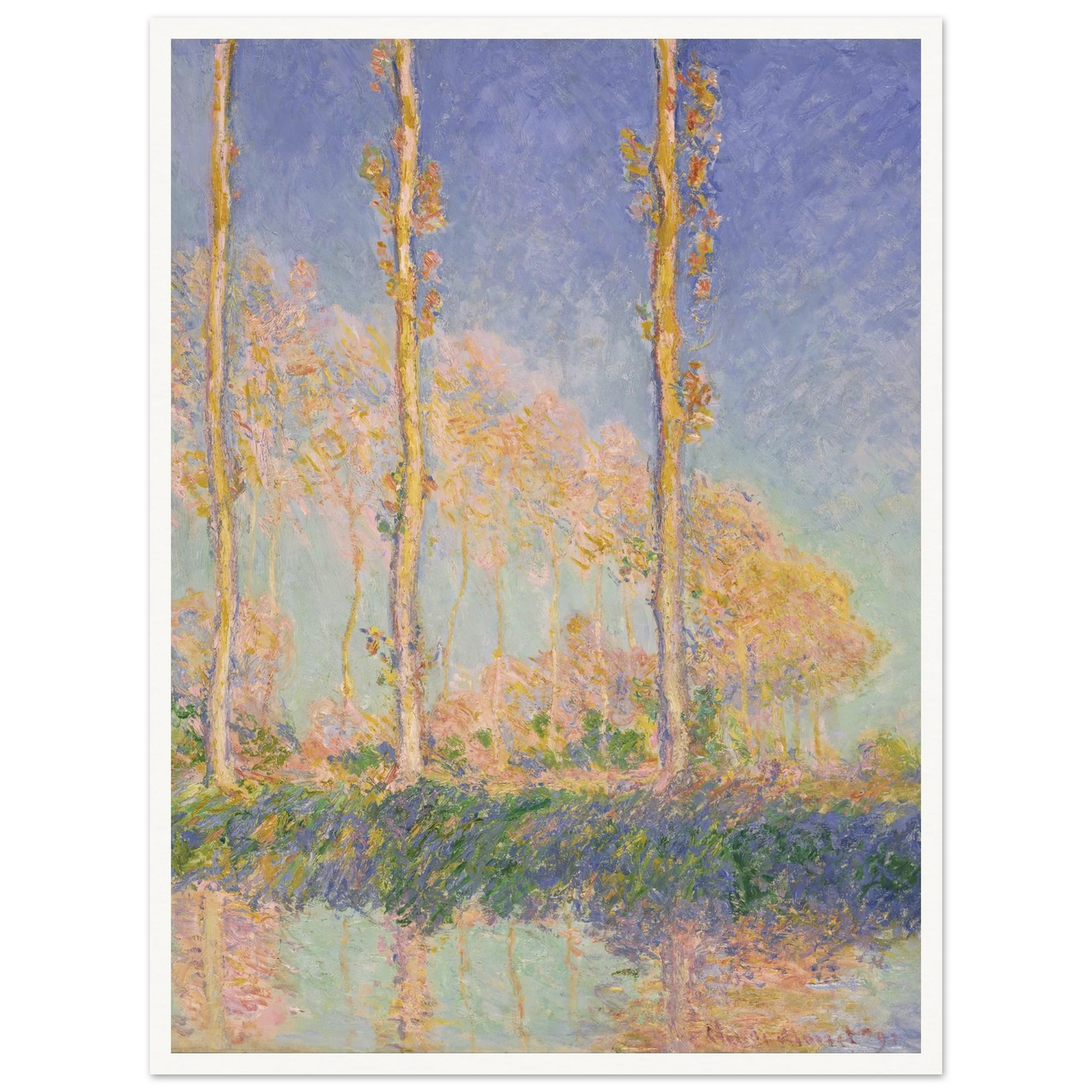 Poplars (1891) Art Print | Claude Monet-Quipham Collections