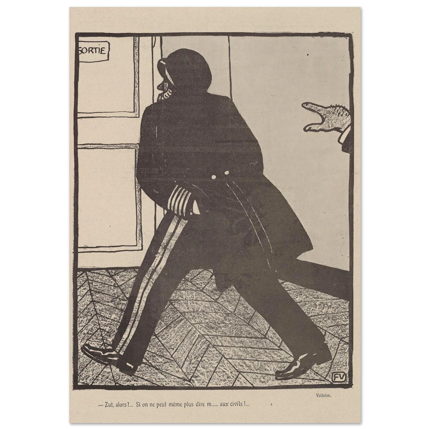 10 octobre 1903 Art Print | Felix Vallotton - Framed Poster - 30x40 cm / 12x16″ - Black frame