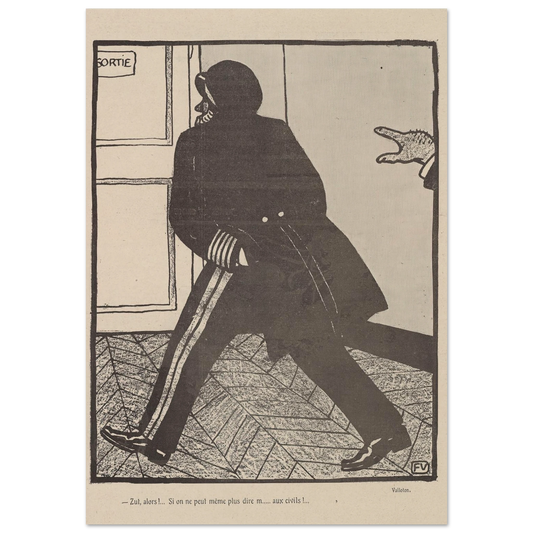 10 octobre 1903 Art Print | Felix Vallotton - Framed Poster - 30x40 cm / 12x16″ - Black frame