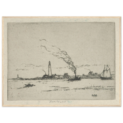 Boston Light (circa 1911) Art Print | Ernest Haskell-Quipham Collections