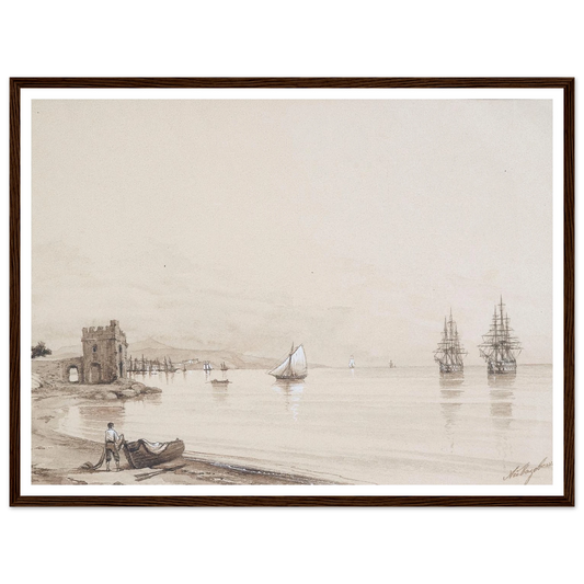 View of a bay with numerous sailing-ships Art Print | Ivan Konstantinovich Aivazovsky-Quipham Collections