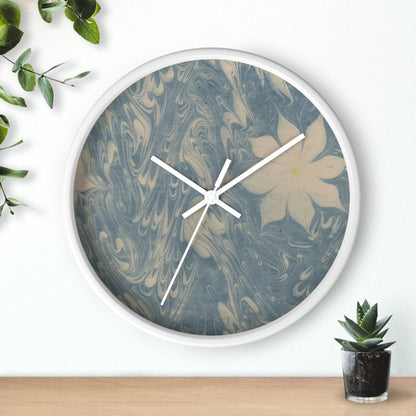 Marmorpapier (mit zwei großen Blüten) Wall Clock | Anker Kyster-Quipham Collections