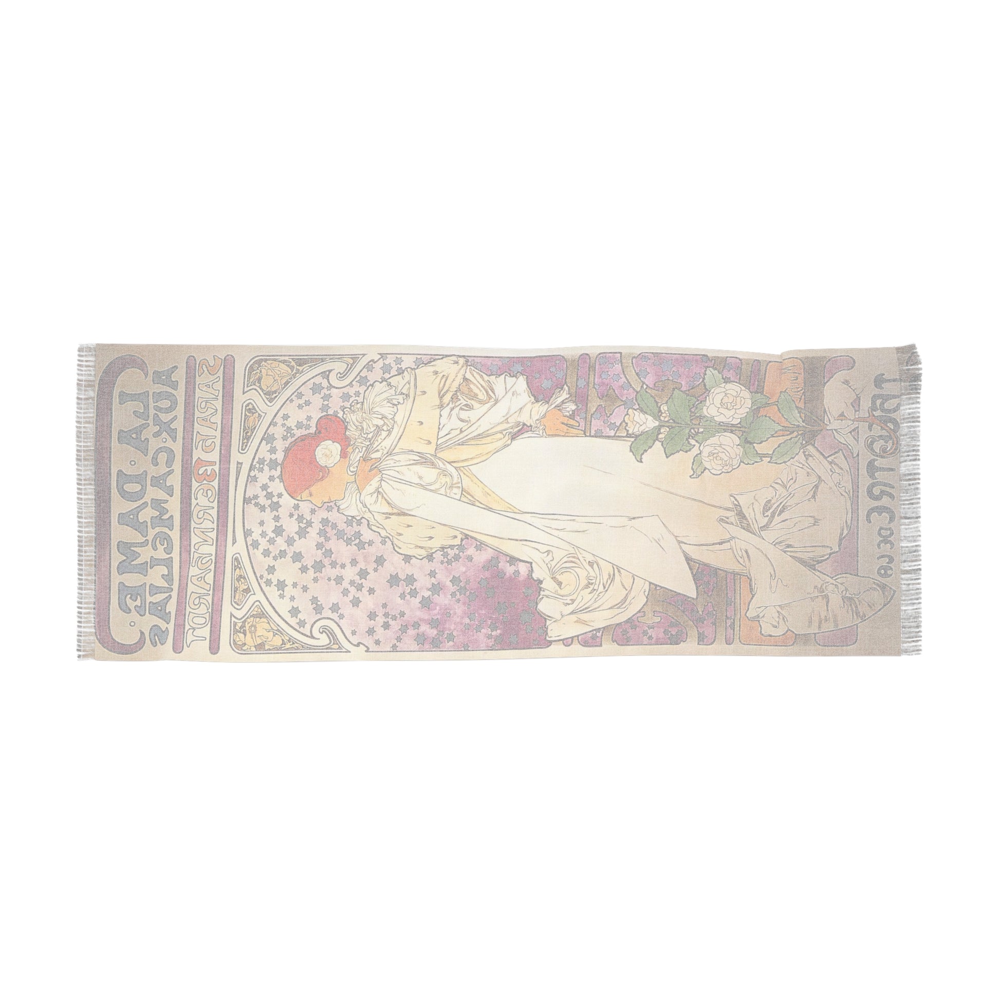 La Dame Aux Camelias | Alphonse Mucha Scarf – Art Nouveau Scarf-Quipham Collections