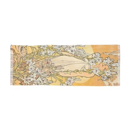 The Lily | Alphonse Mucha Scarf – Art Nouveau Scarf-Quipham Collections