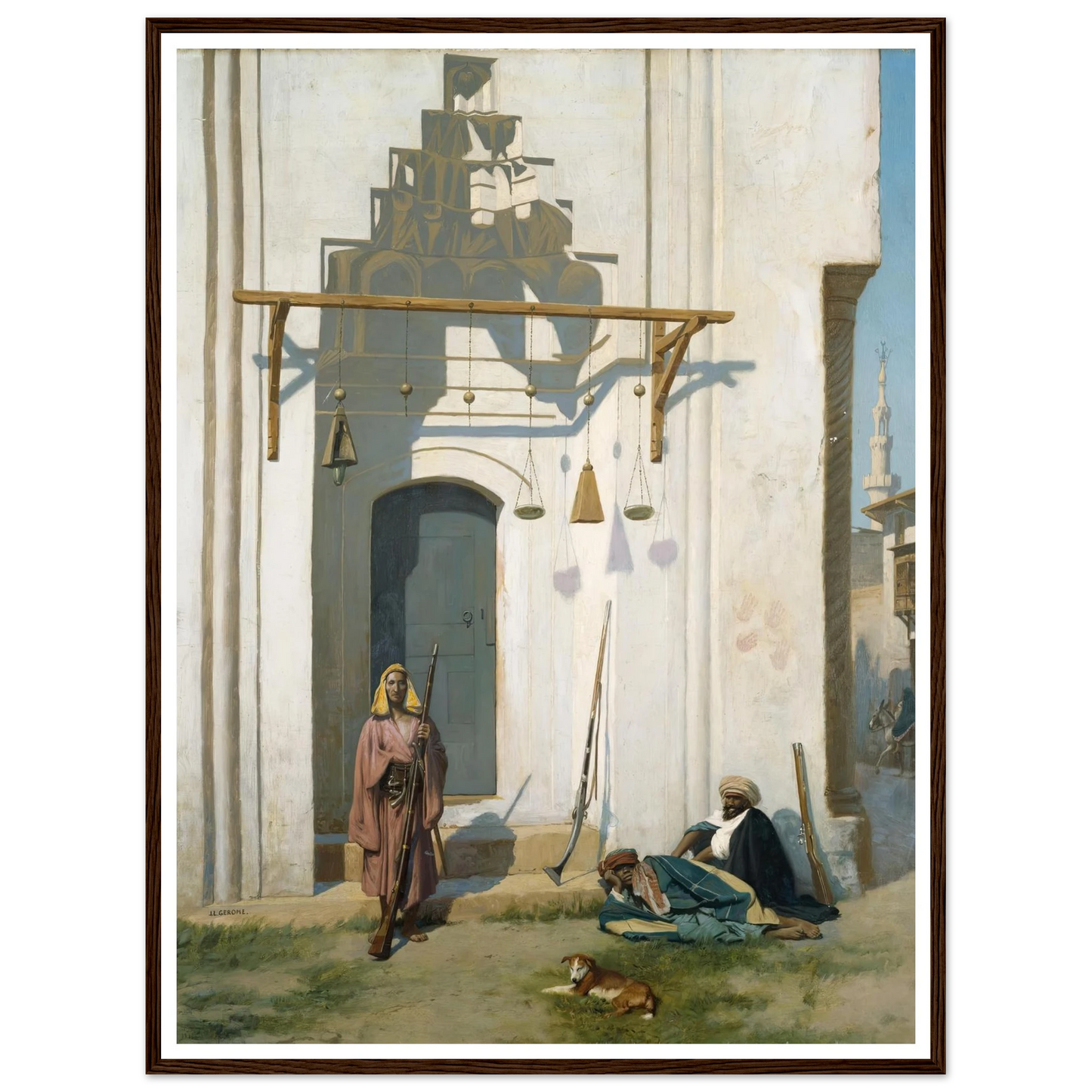Guards at the Door of a Tomb (1870s) Art Print | Jean Leon Gerome-Quipham Collections