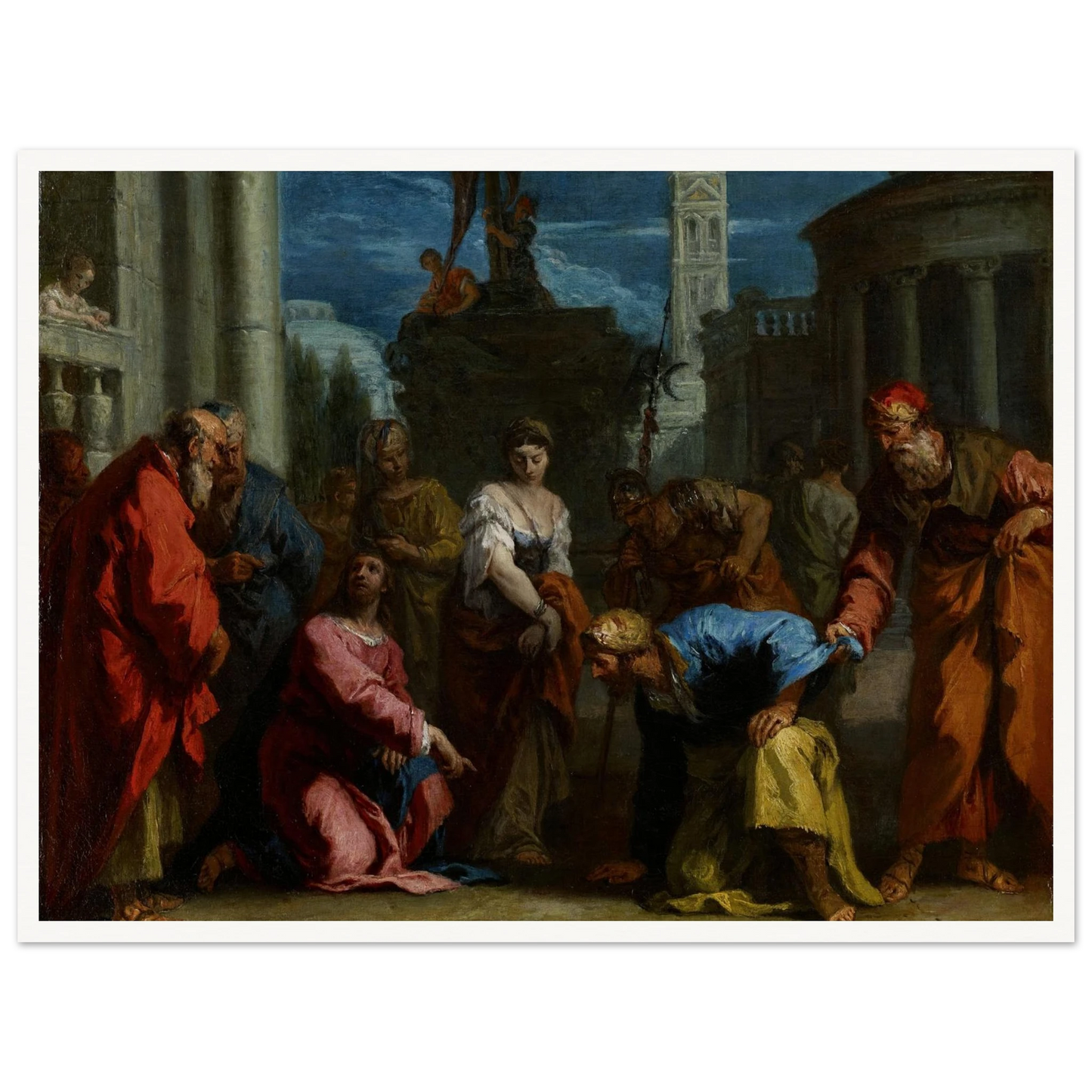 Christ and the Woman Taken in Adultery (1720s) Art Print | Sebastiano Ricci-Quipham Collections