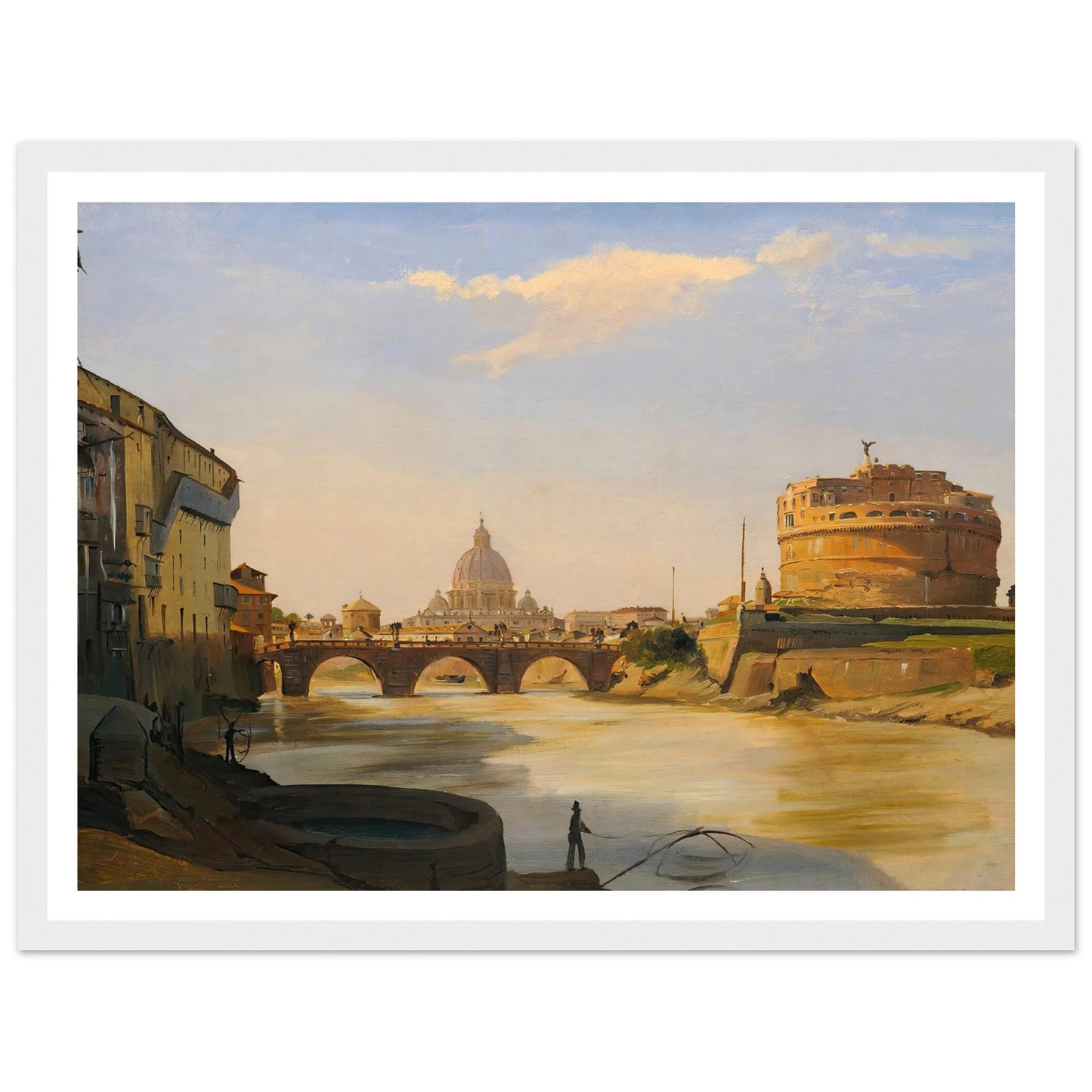 View Of The Castel Sant’angelo, Rome Art Print | Ippolito Caffi-Quipham Collections