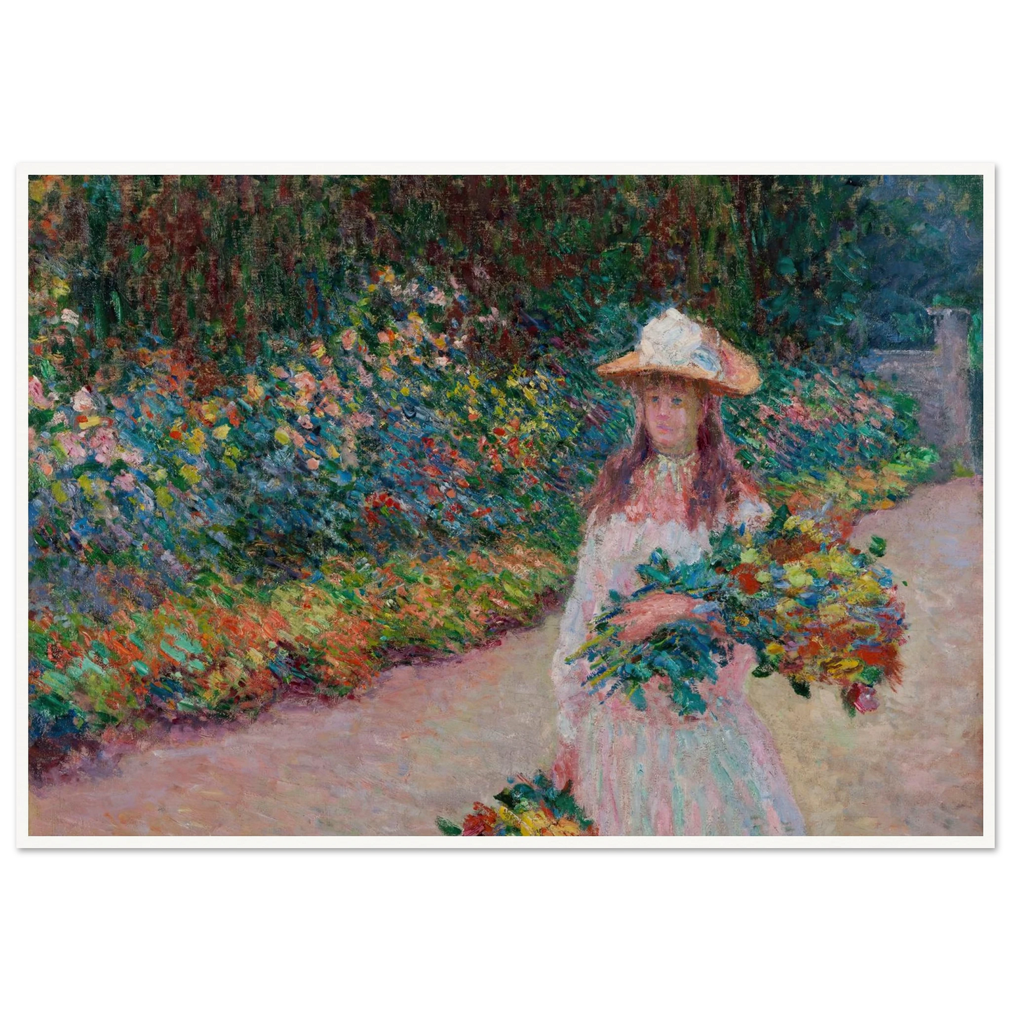 Jeune fille dans le jardin de Giverny (1888) Art Print | Claude Monet-Quipham Collections