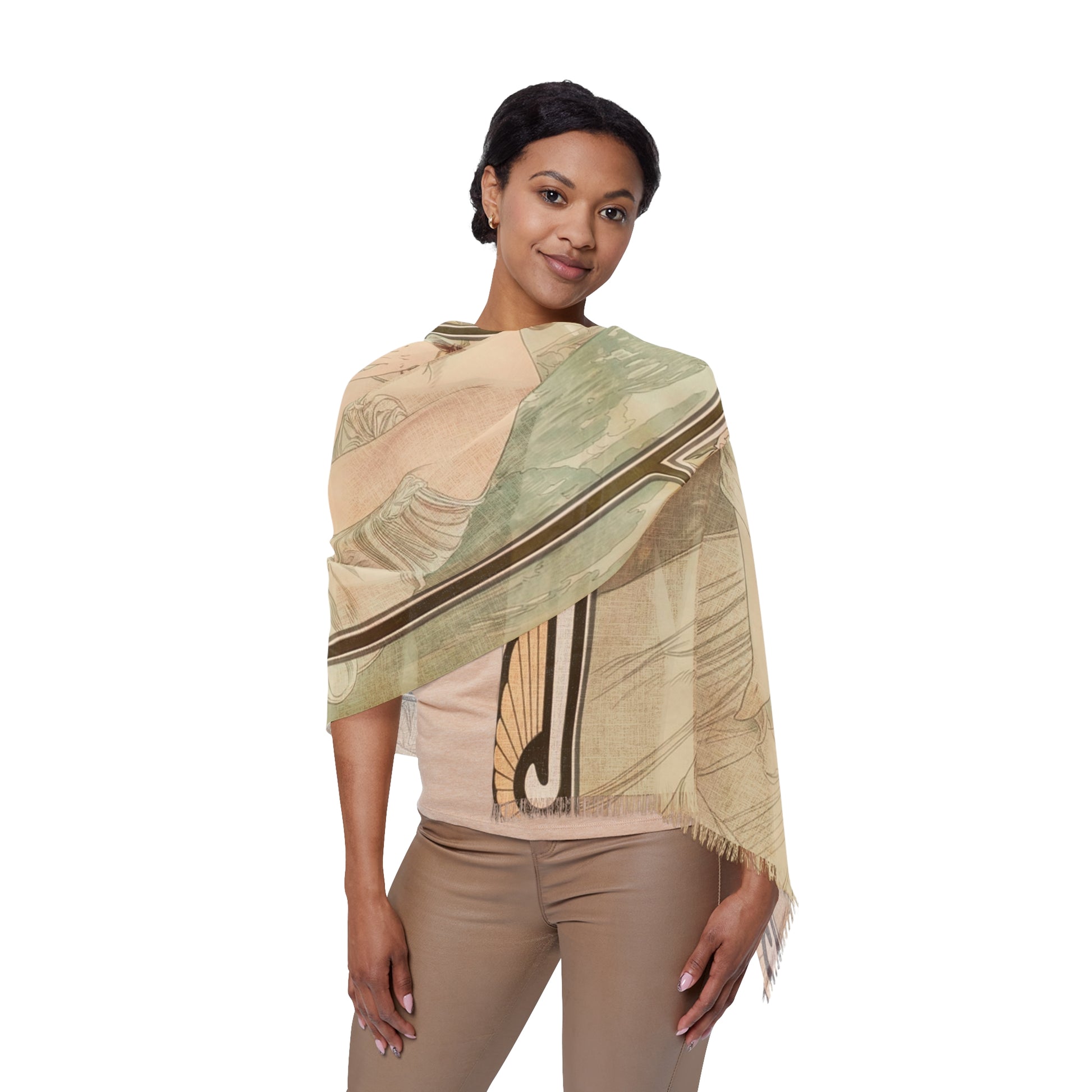 Rest of the Night | Alphonse Mucha Scarf – Art Nouveau Scarf-Quipham Collections