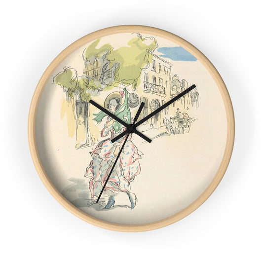 Scènes de la vie de Bohème Pl.31 Wall Clock | Hautot-Quipham Collections