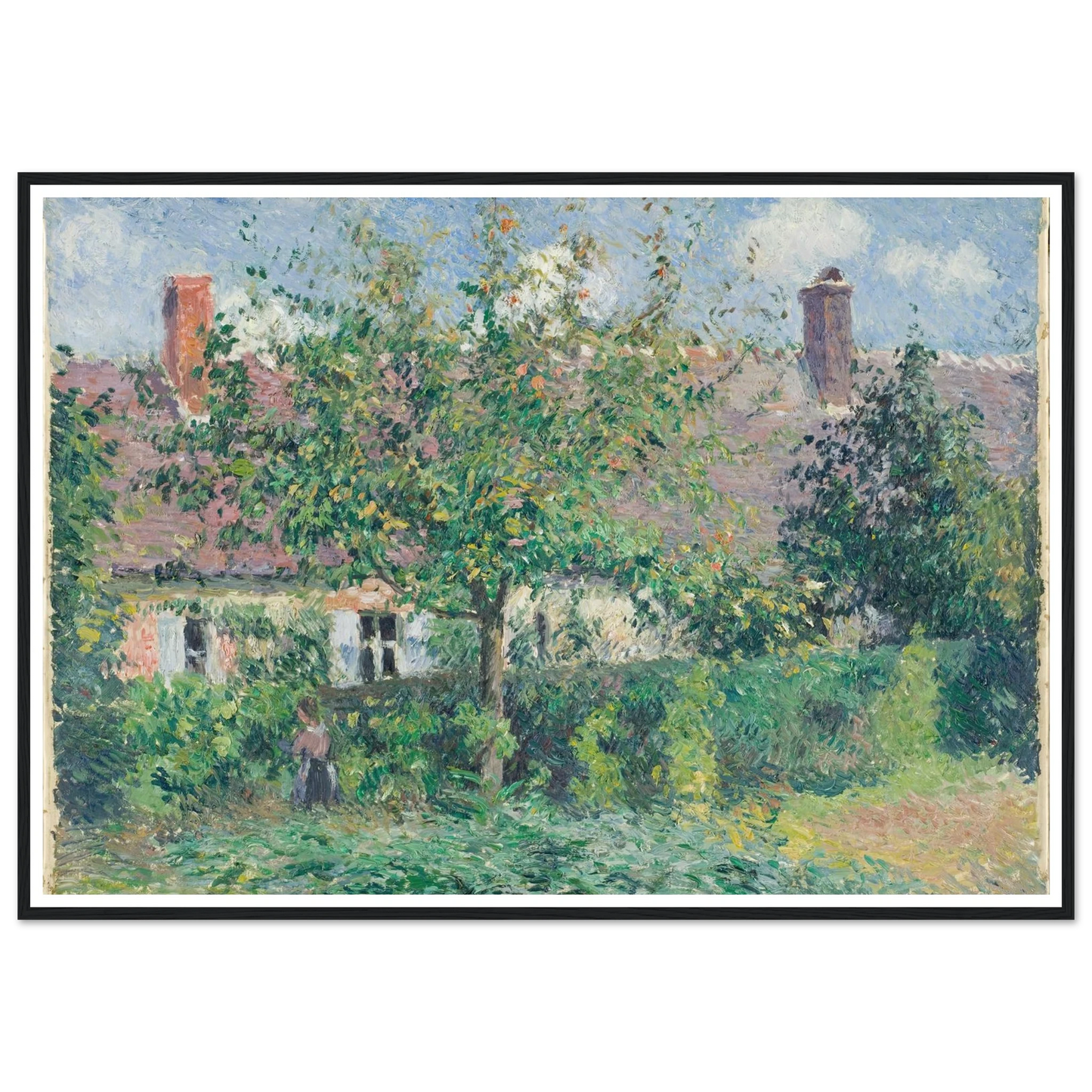 Peasant House at Éragny (1884) Art Print | Camille Pissarro-Quipham Collections