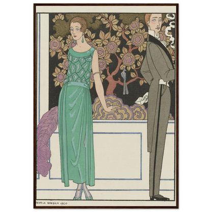 La premiere imprudence ; Robe du soir, de Beer (1921) Art Print | George Barbier-Quipham Collections
