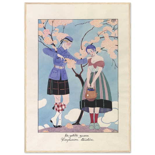 La petite guerre. Confusion tardive (1915) Art Print | George Barbier-Quipham Collections