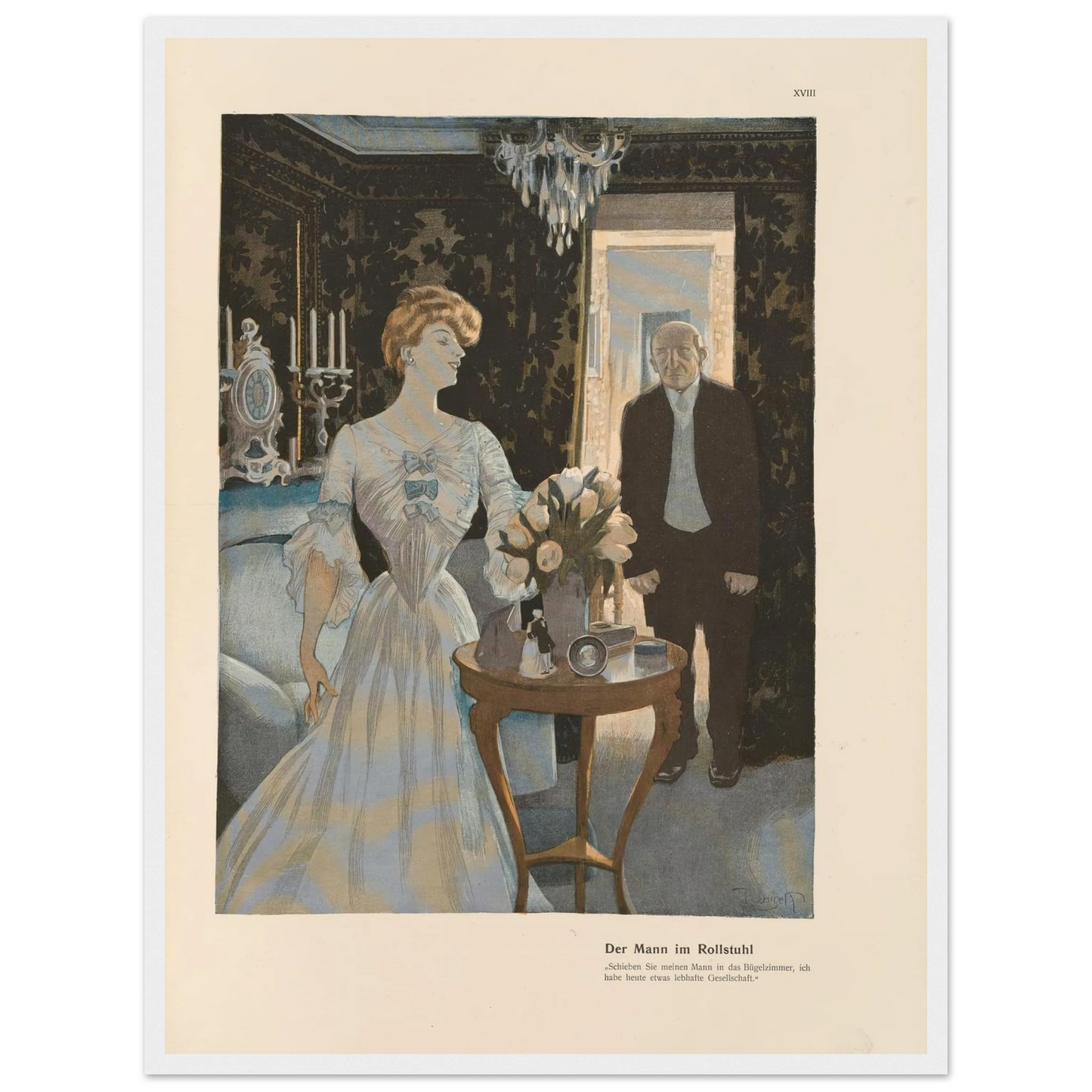 Der Mann im Rollstuhl (1908) Art Print | Ferdinand Freiherr von Reznicek-Quipham Collections