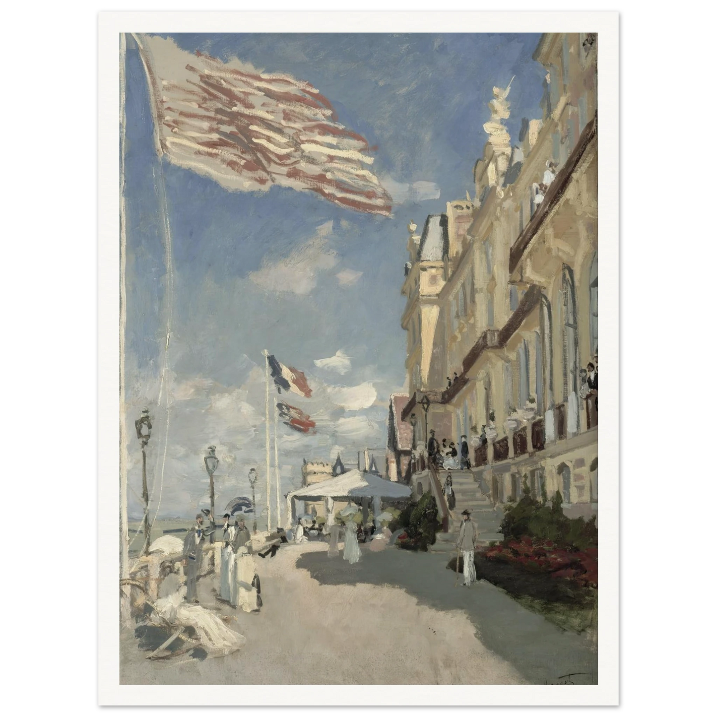Hôtel des roches noires. Trouville (1870) Art Print | Claude Monet-Quipham Collections