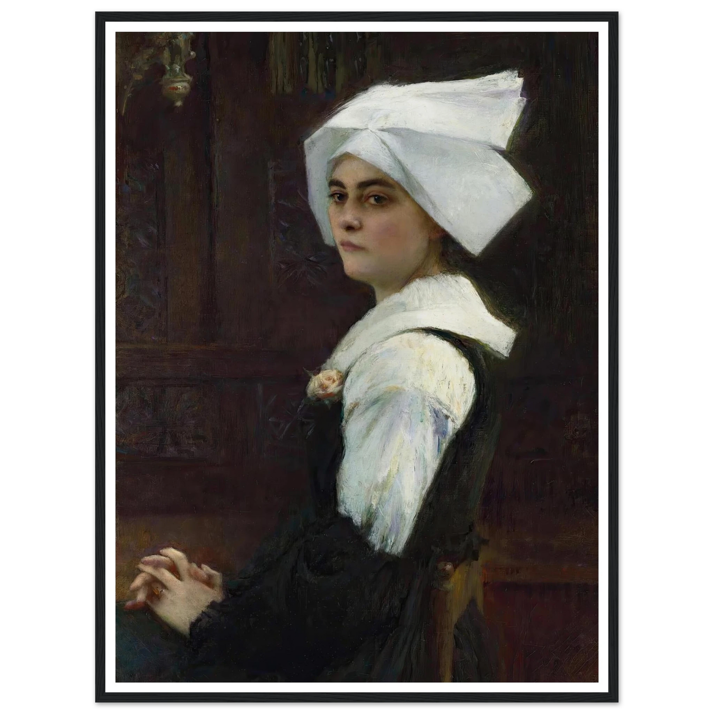 Breton Girl Art Print | Pascal Adolphe Jean Dagnan Bouveret-Quipham Collections