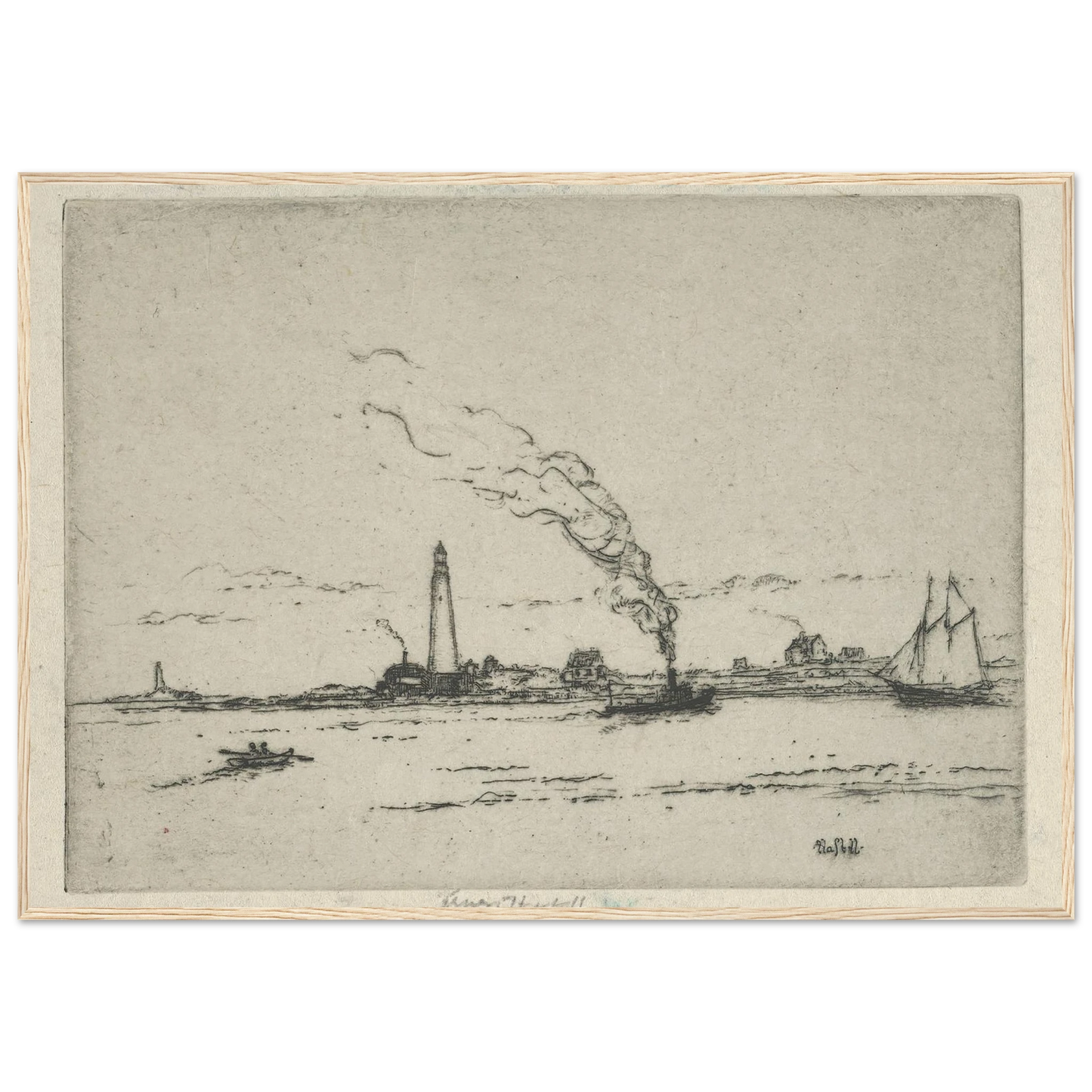 Boston Light (circa 1911) Art Print | Ernest Haskell-Quipham Collections