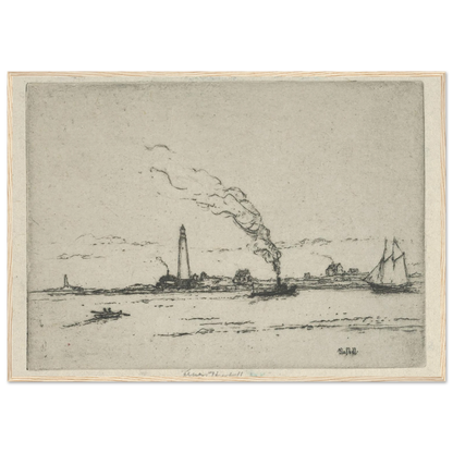 Boston Light (circa 1911) Art Print | Ernest Haskell-Quipham Collections