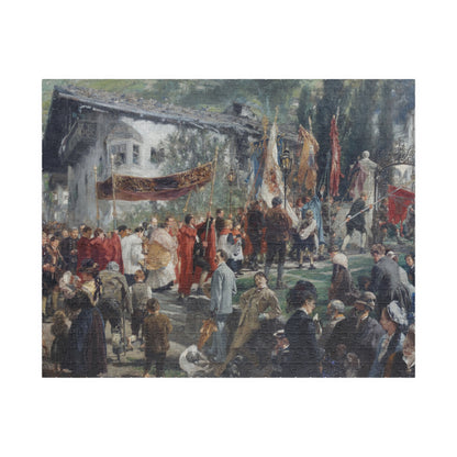 Procession in Hofgastein Puzzle | Adolph von Menzel-Quipham Collections