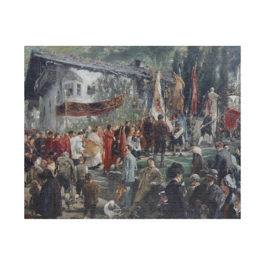 Procession in Hofgastein Puzzle | Adolph von Menzel-Quipham Collections