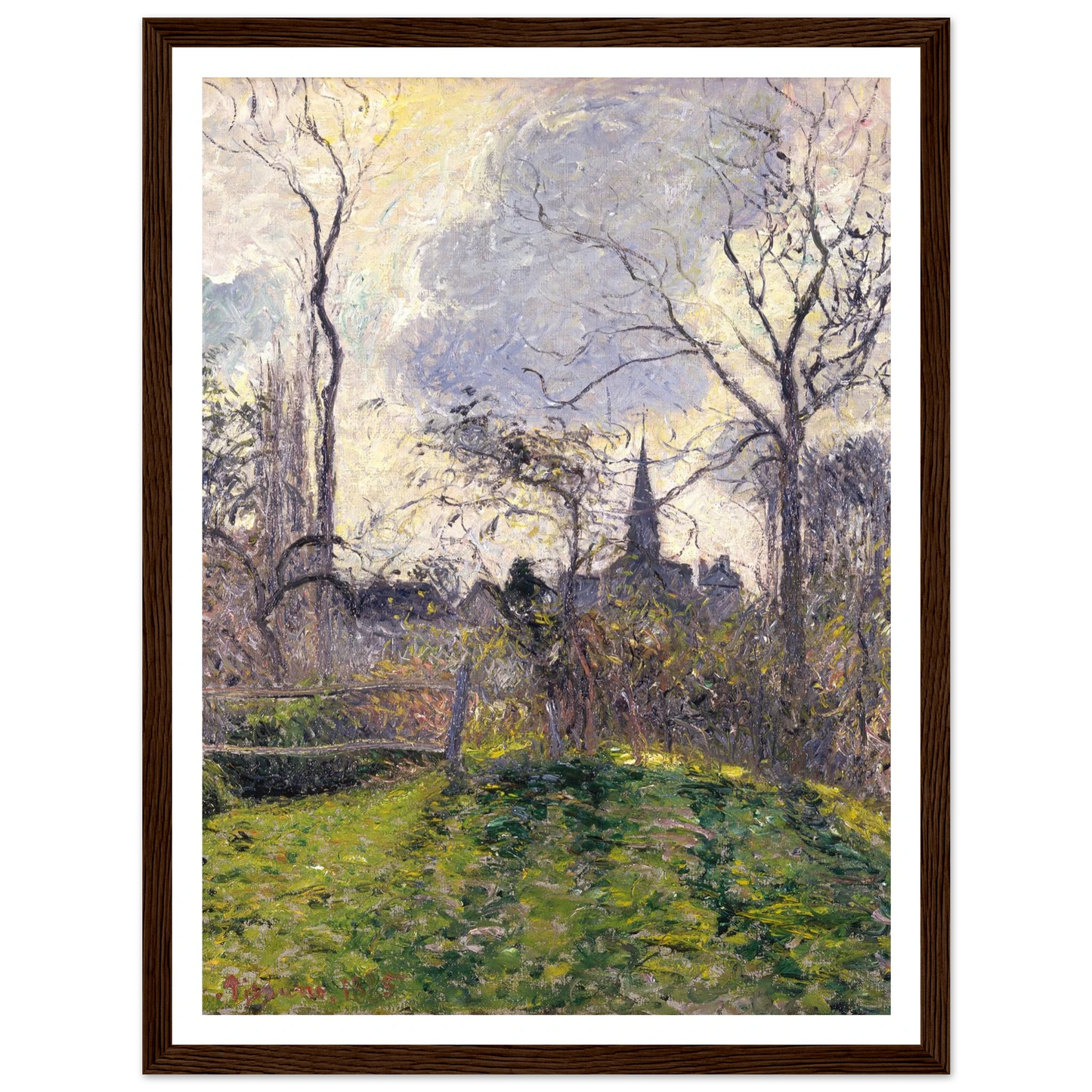 The Bell Tower of Bazincourt (1885) Art Print | Camille Pissarro-Quipham Collections