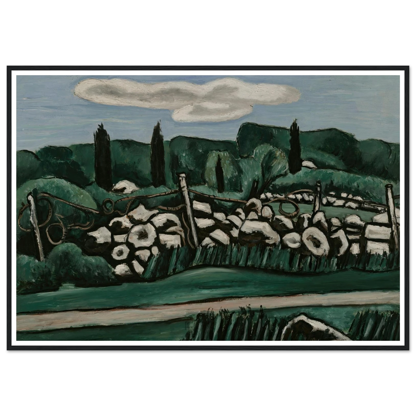 The Last Stone Walls, Dogtown (ca. 1936–37) Art Print | Marsden Hartley-Quipham Collections