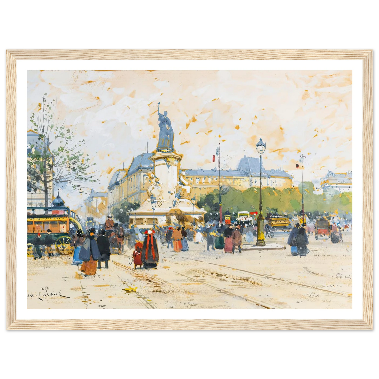 La Place De La République Art Print | Eugene Galien Laloue-Quipham Collections