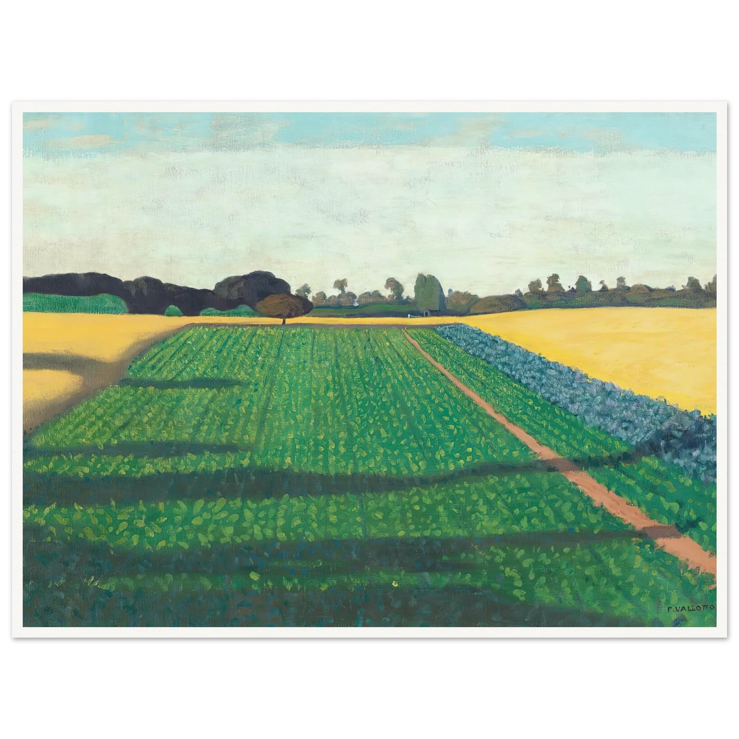 The Fields, Plateau Of Red Cross (1914) Art Print | Felix Vallotton-Quipham Collections