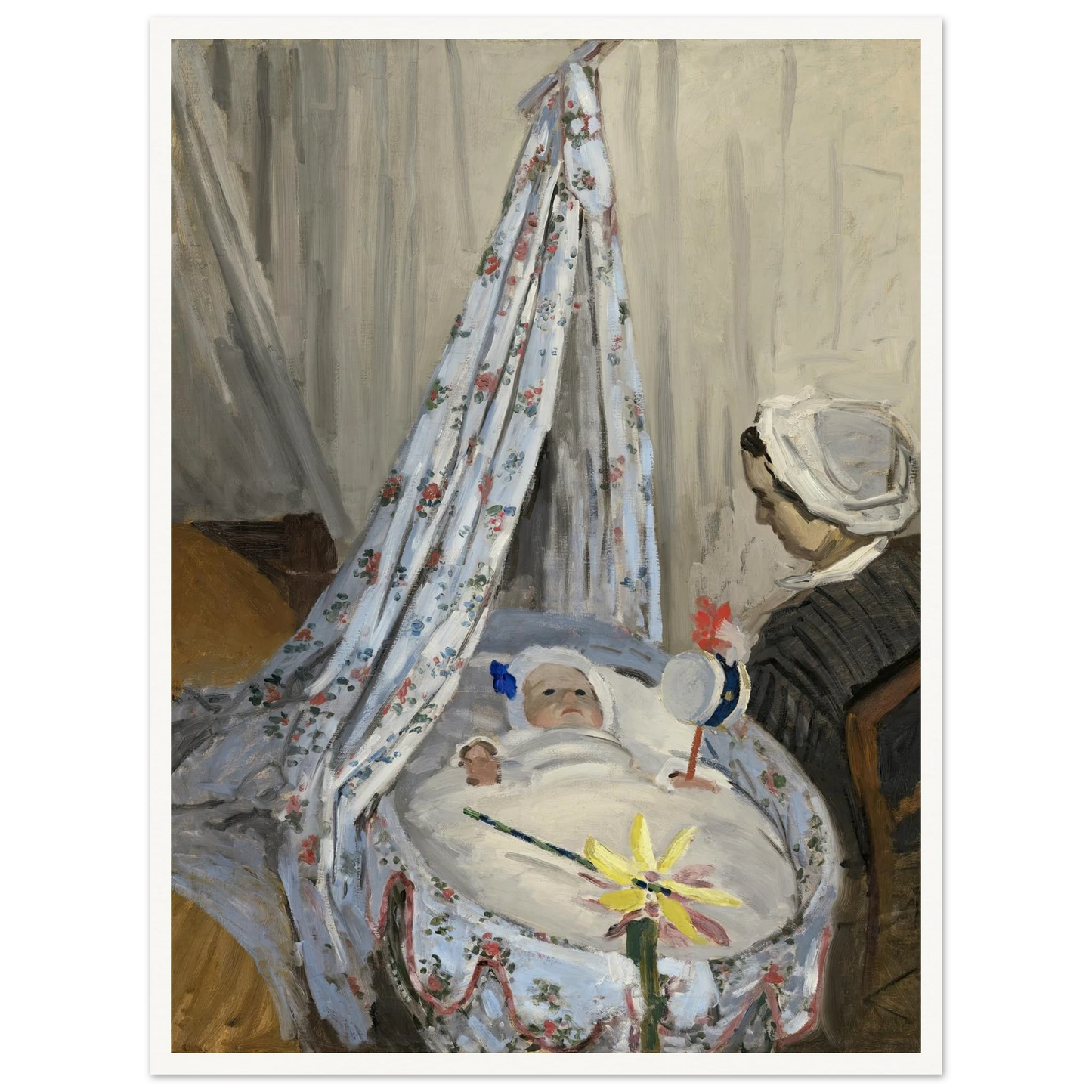The Cradle – Camille with the Artist’s Son Jean (1867) Art Print | Claude Monet-Quipham Collections