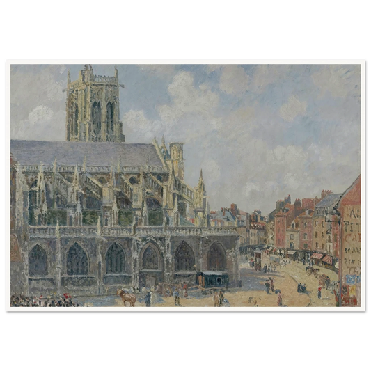 L’église Saint-Jacques À Dieppe, Matin, Soleil (1901) Art Print | Camille Pissarro-Quipham Collections