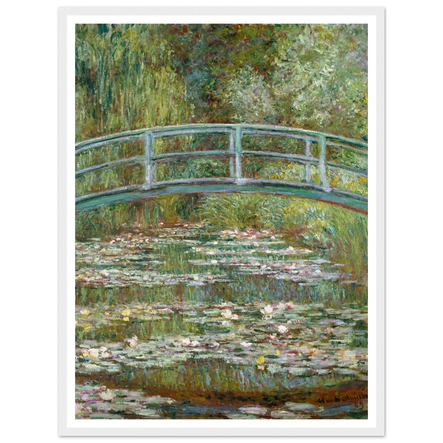 Bridge over a Pond of Water Lilies (1899) Art Print | Claude Monet-Quipham Collections
