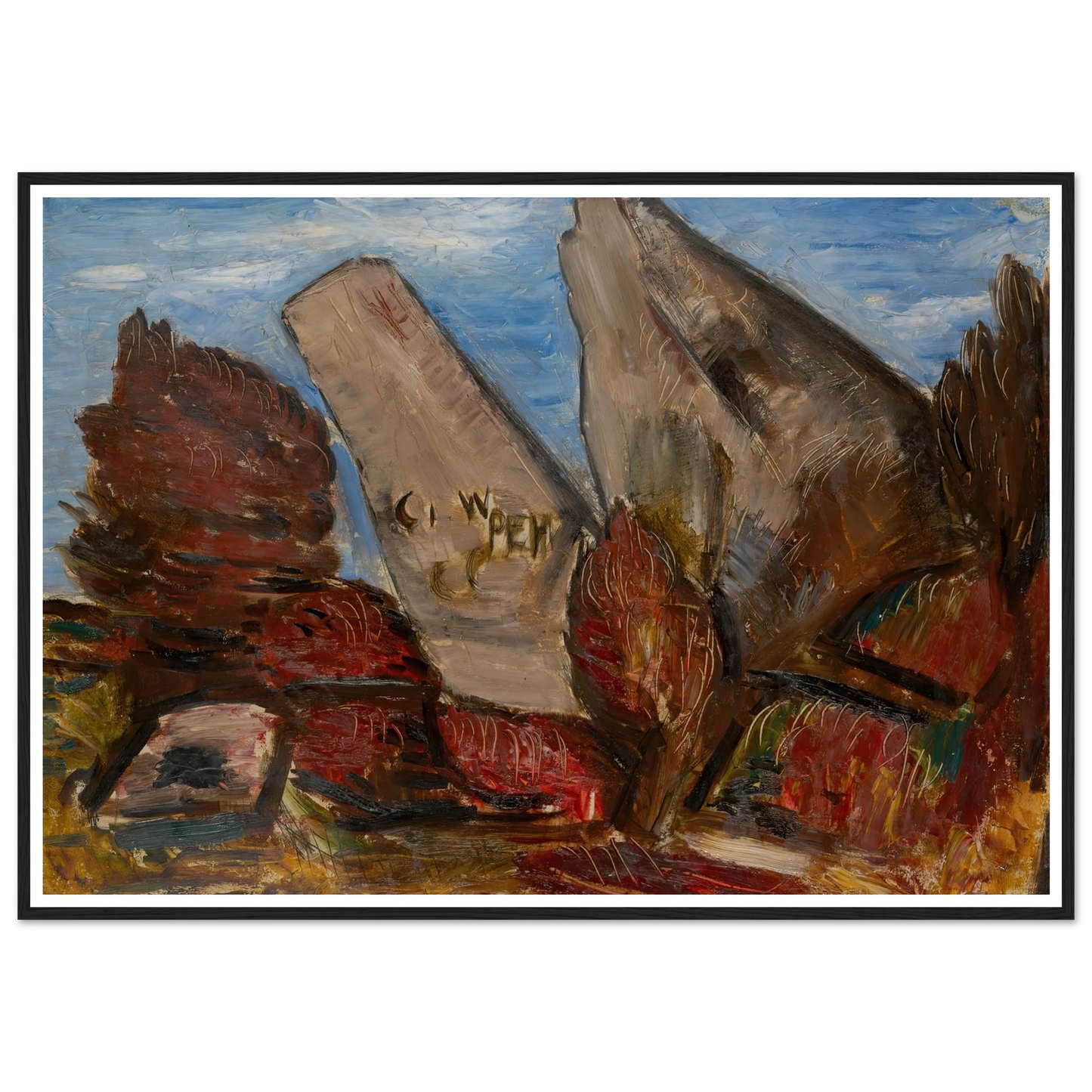 Whale’s Jaw, Dogtown Common, Cape Ann, Massachusetts (1934) Art Print | Marsden Hartley-Quipham Collections