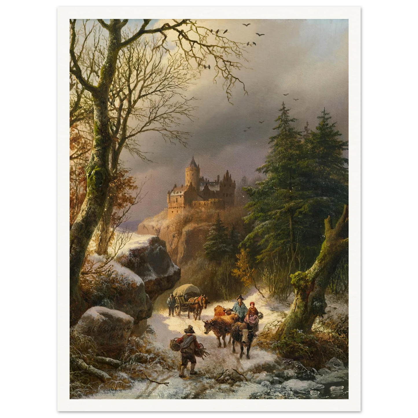 The Winter (1854) Art Print | Barend Cornelis Koekkoek-Quipham Collections
