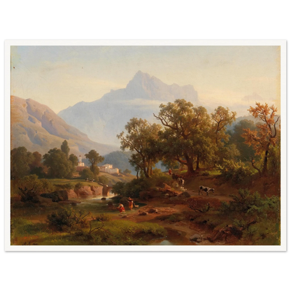 Region In South Tyrol–landscape In The Morning Light Art Print | August Behrendsen-Quipham Collections