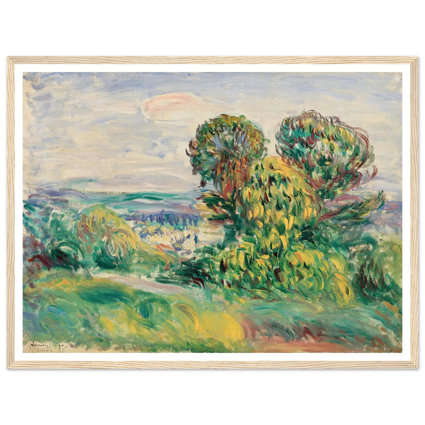 Landscape (1890) Art Print | Pierre Auguste Renoir-Quipham Collections