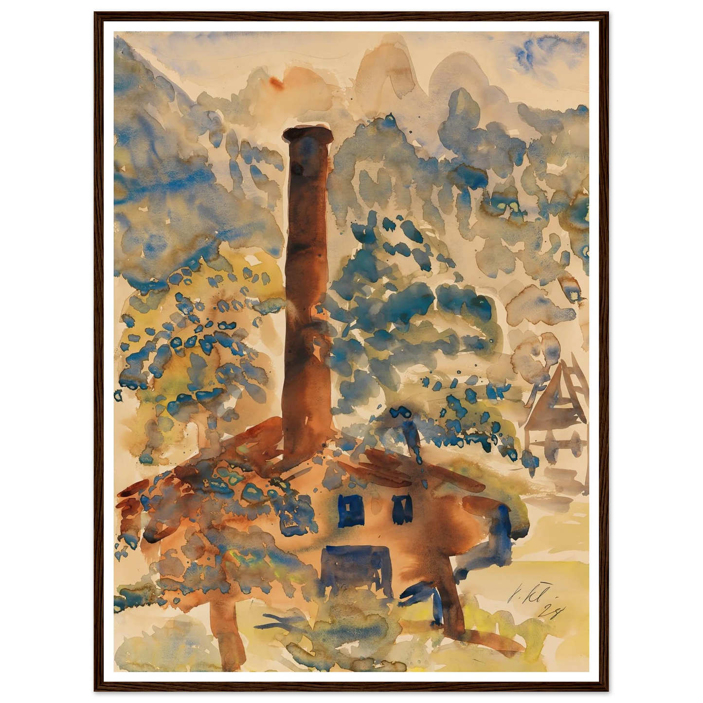 Landschaft mit Fabrik (1928) Art Print | Paul Kleinschmidt-Quipham Collections