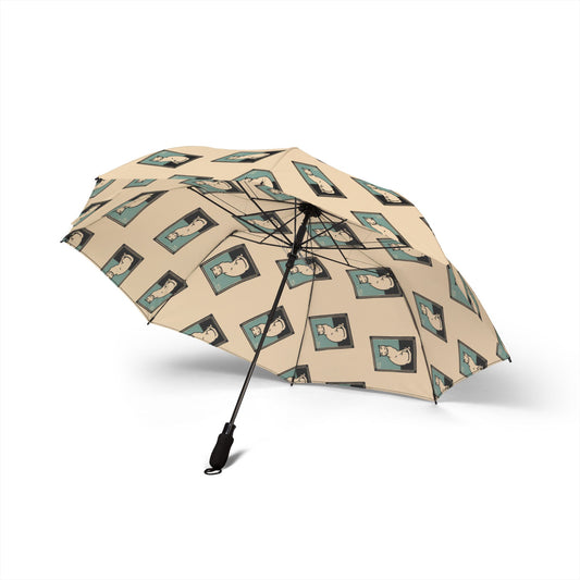 Zittende kat met gesloten ogen Umbrella | Julie de Graag-Quipham Collections