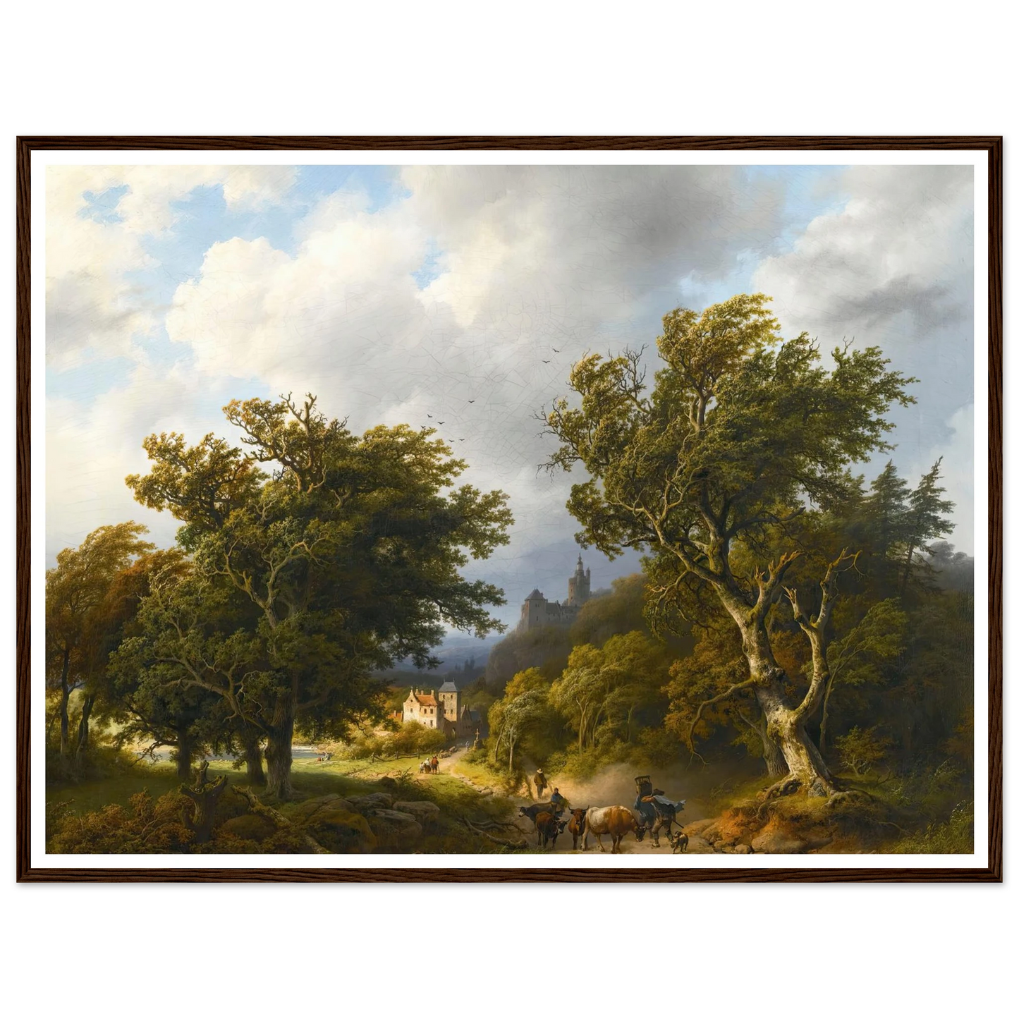 The gust of wind (1855) Art Print | Barend Cornelis Koekkoek-Quipham Collections