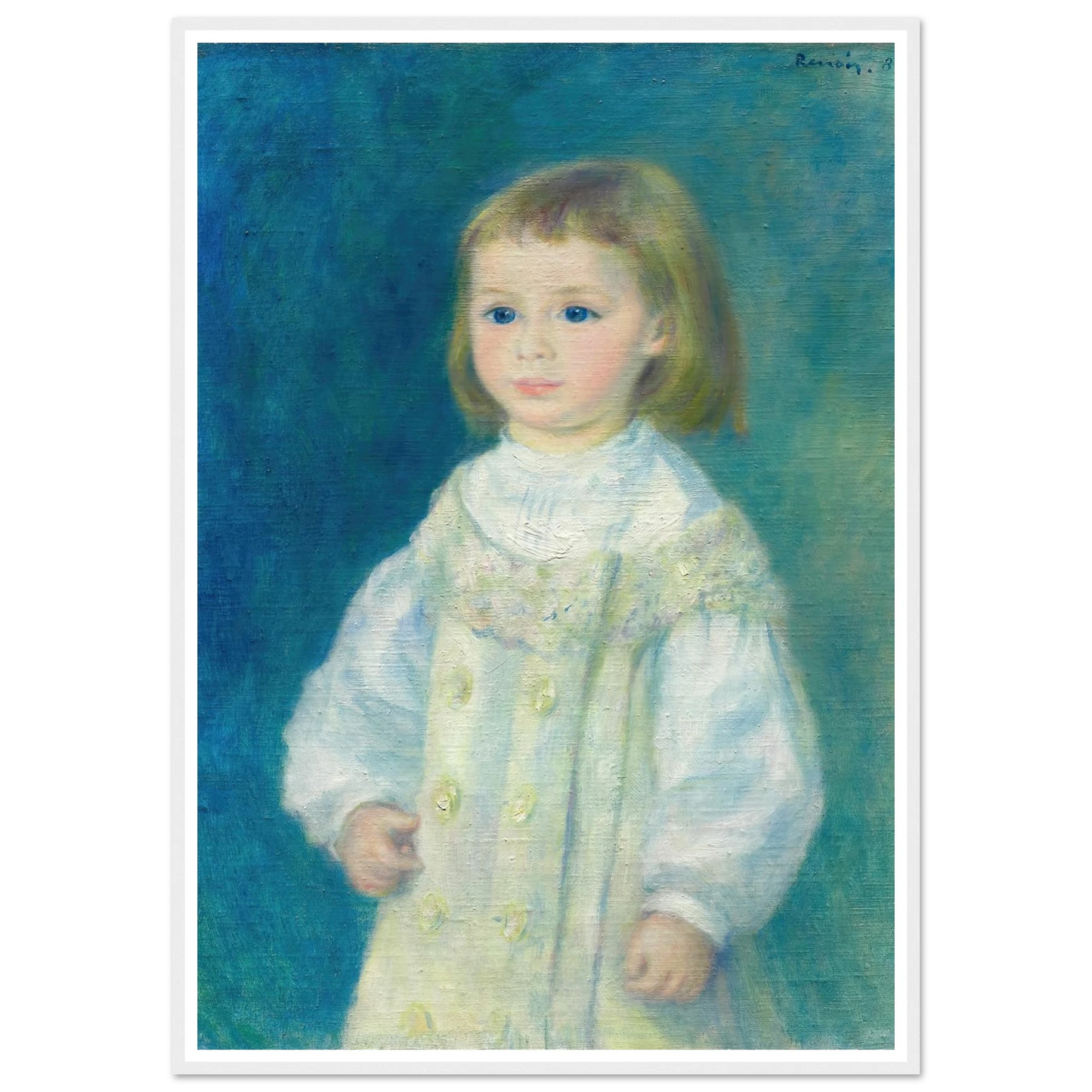 Lucie Berard (Child in White) (1883) Art Print | Pierre Auguste Renoir-Quipham Collections