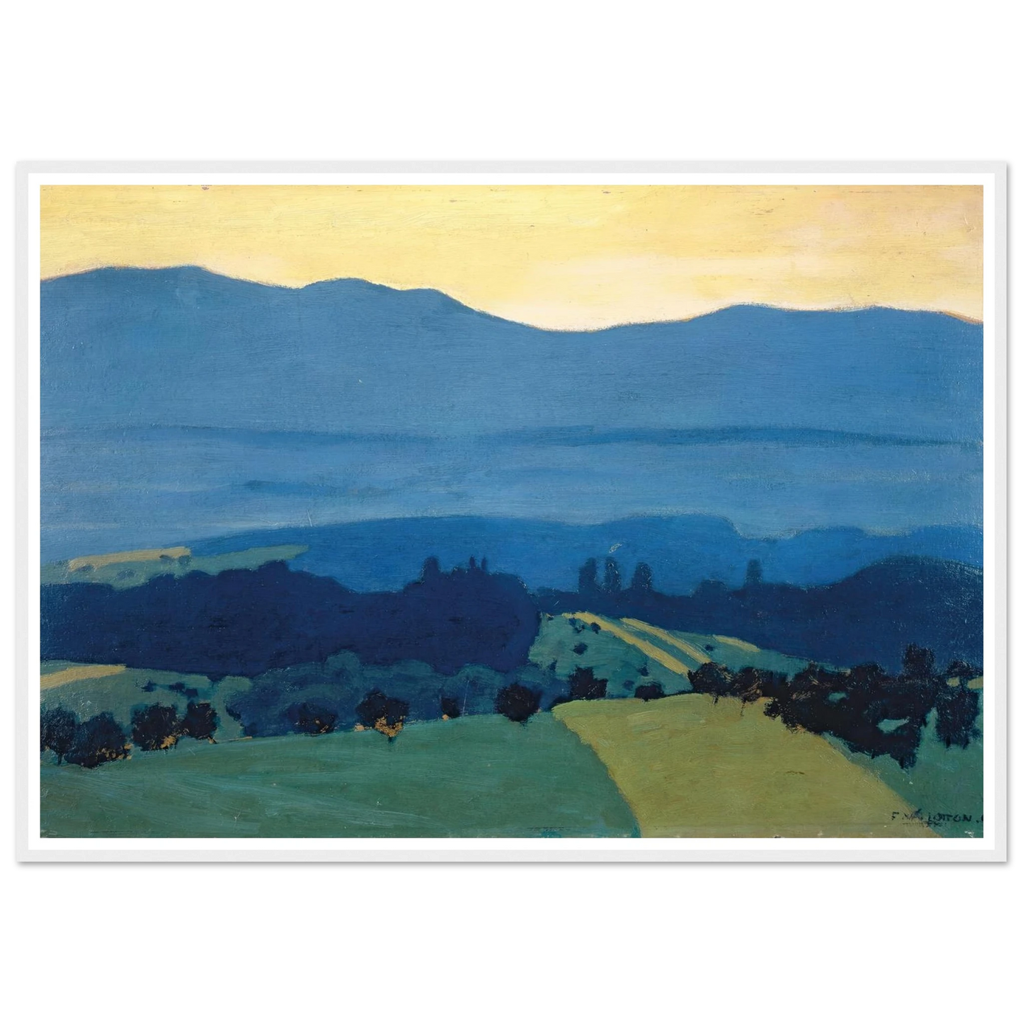Landscape in the Jura Mountains near Romanel (1900) Art Print | Felix Vallotton-Quipham Collections