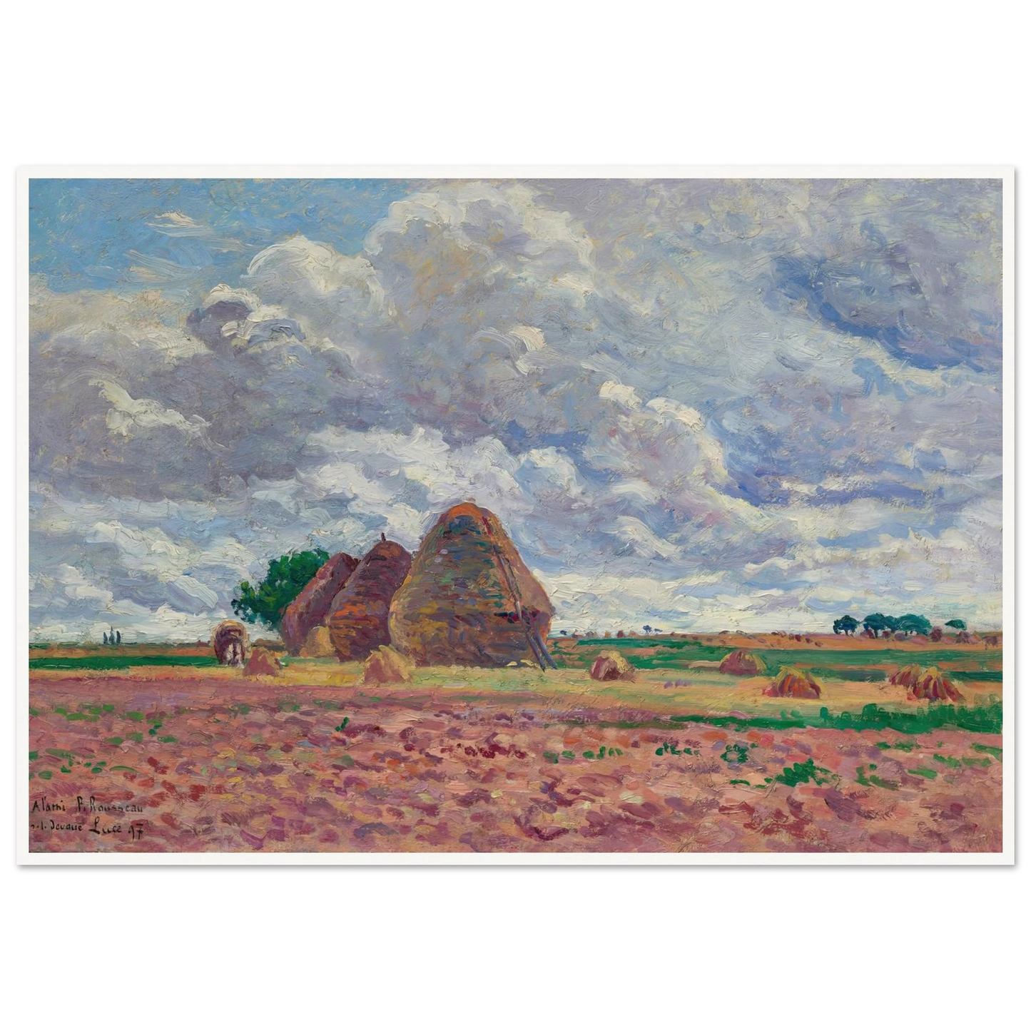 Éragny, Les Meules (1897) Art Print | Maximilien Luce-Quipham Collections