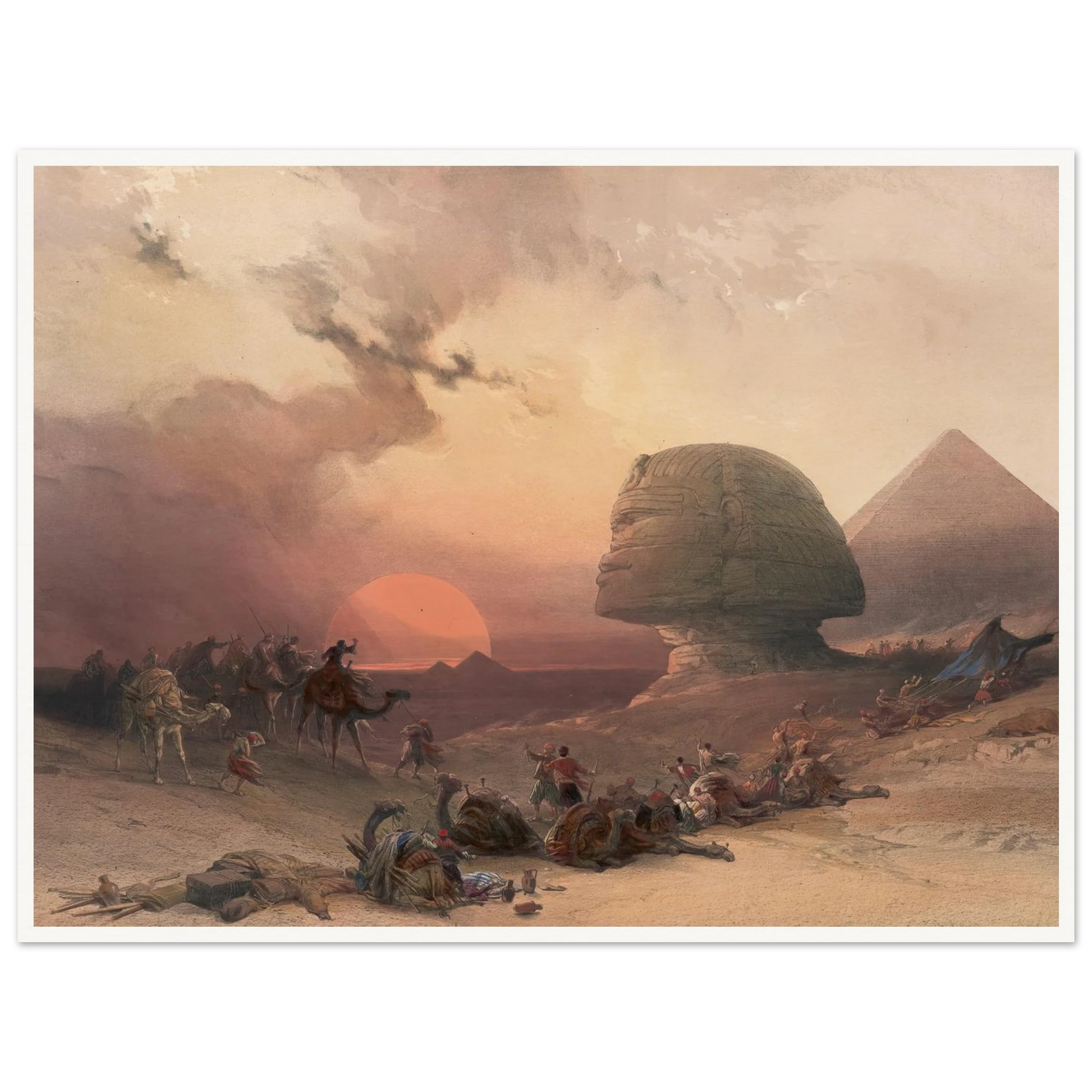 Approach of the simoom. Desert of Gizeh. (1846-1849) Art Print | David Roberts-Quipham Collections