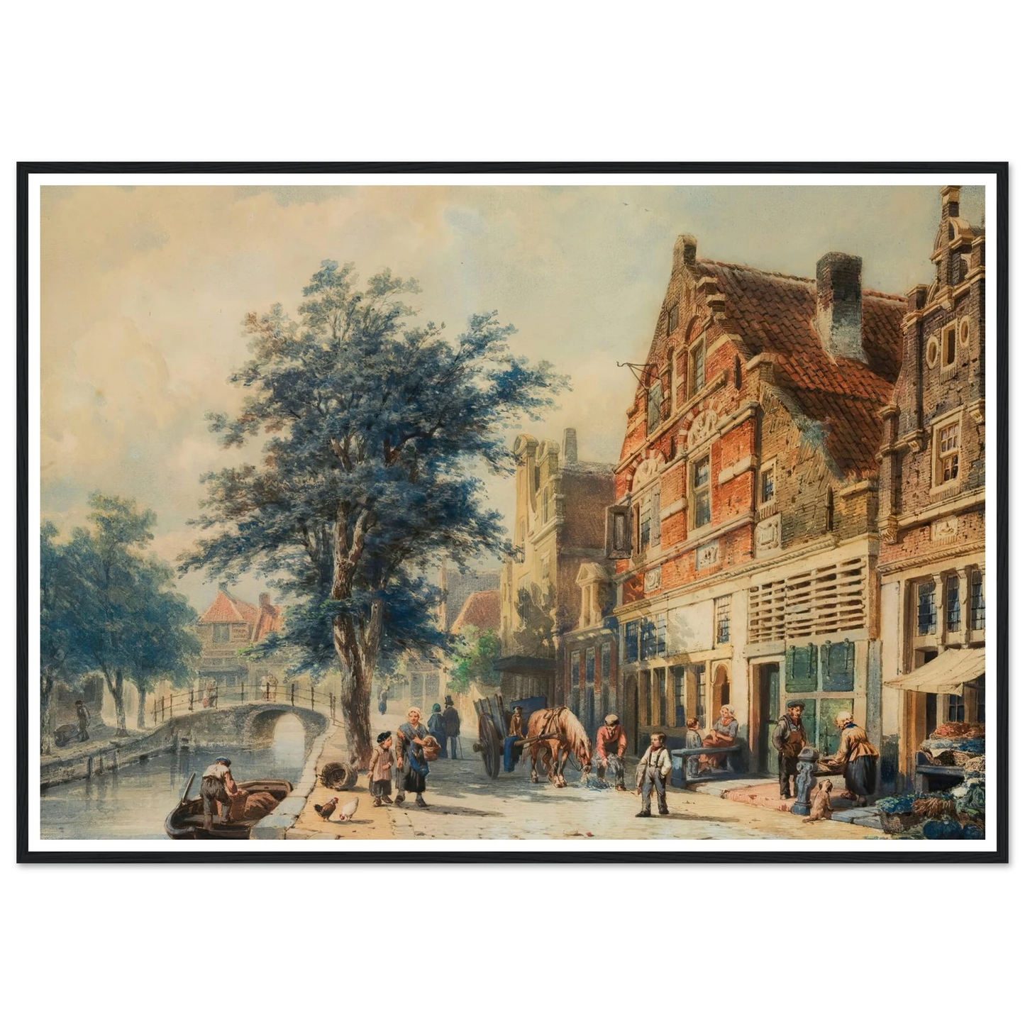 The Havendijk, Enkhuizen, In Summer (1868) Art Print | Cornelis Springer-Quipham Collections